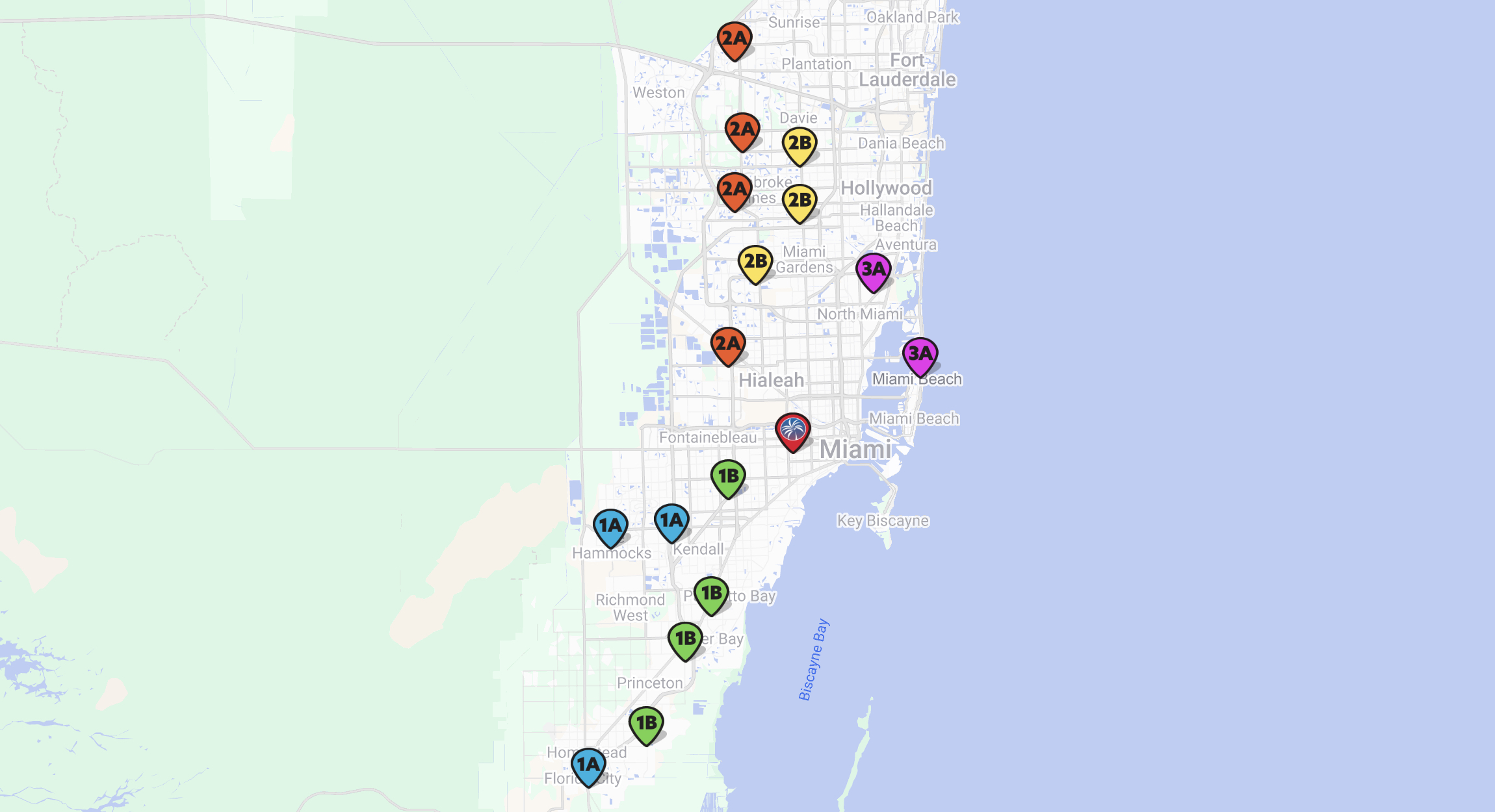 Image of pick-up location map