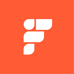 Logotipo branco da Fcamara em fundo laranja.