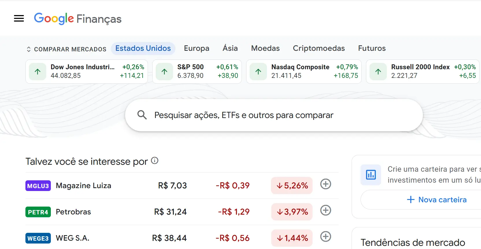 Atualização do Google Finance integra IA e feed de notícias ao vivo