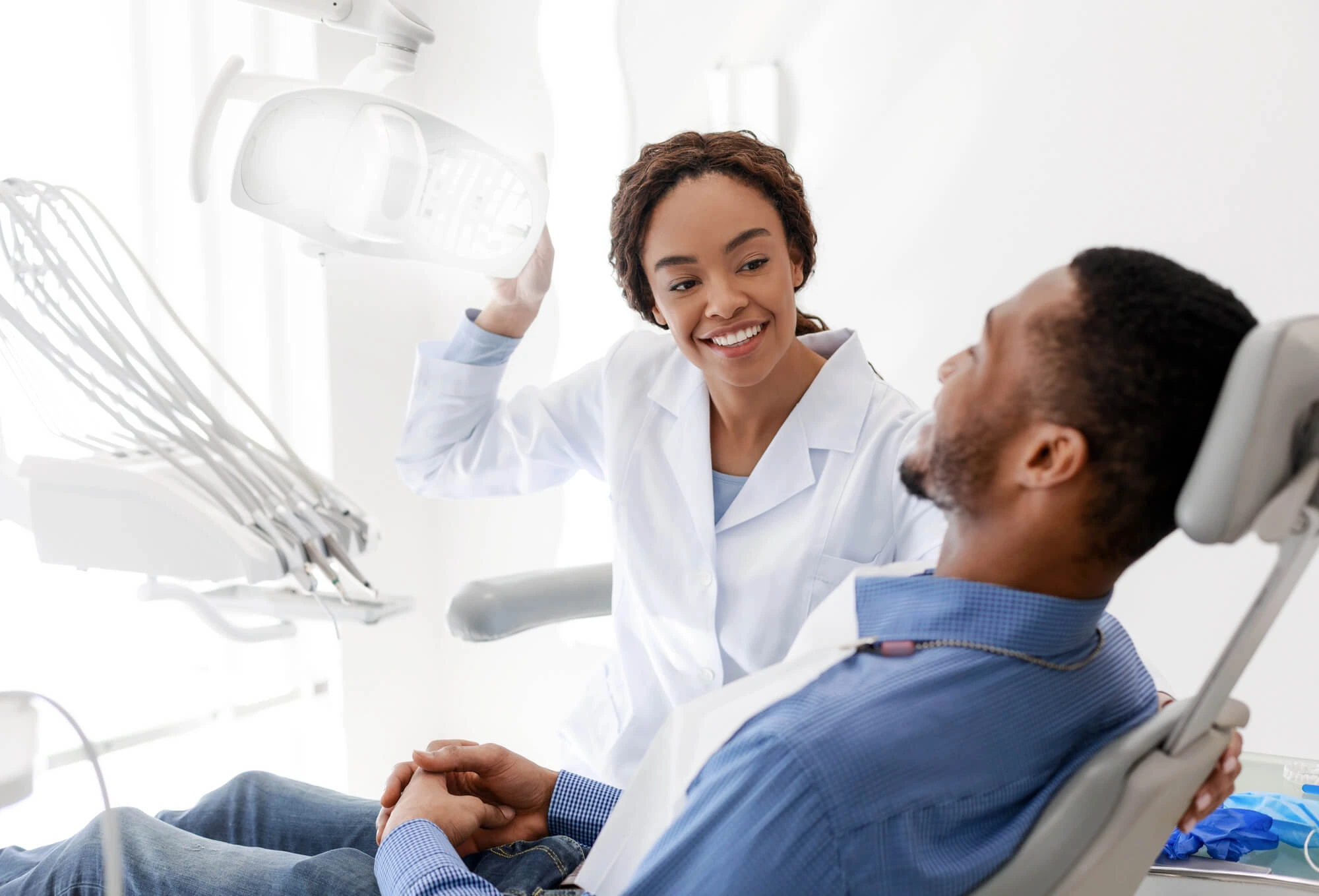 Female Dentist Preparing Treatment at Dentist Sumter SC