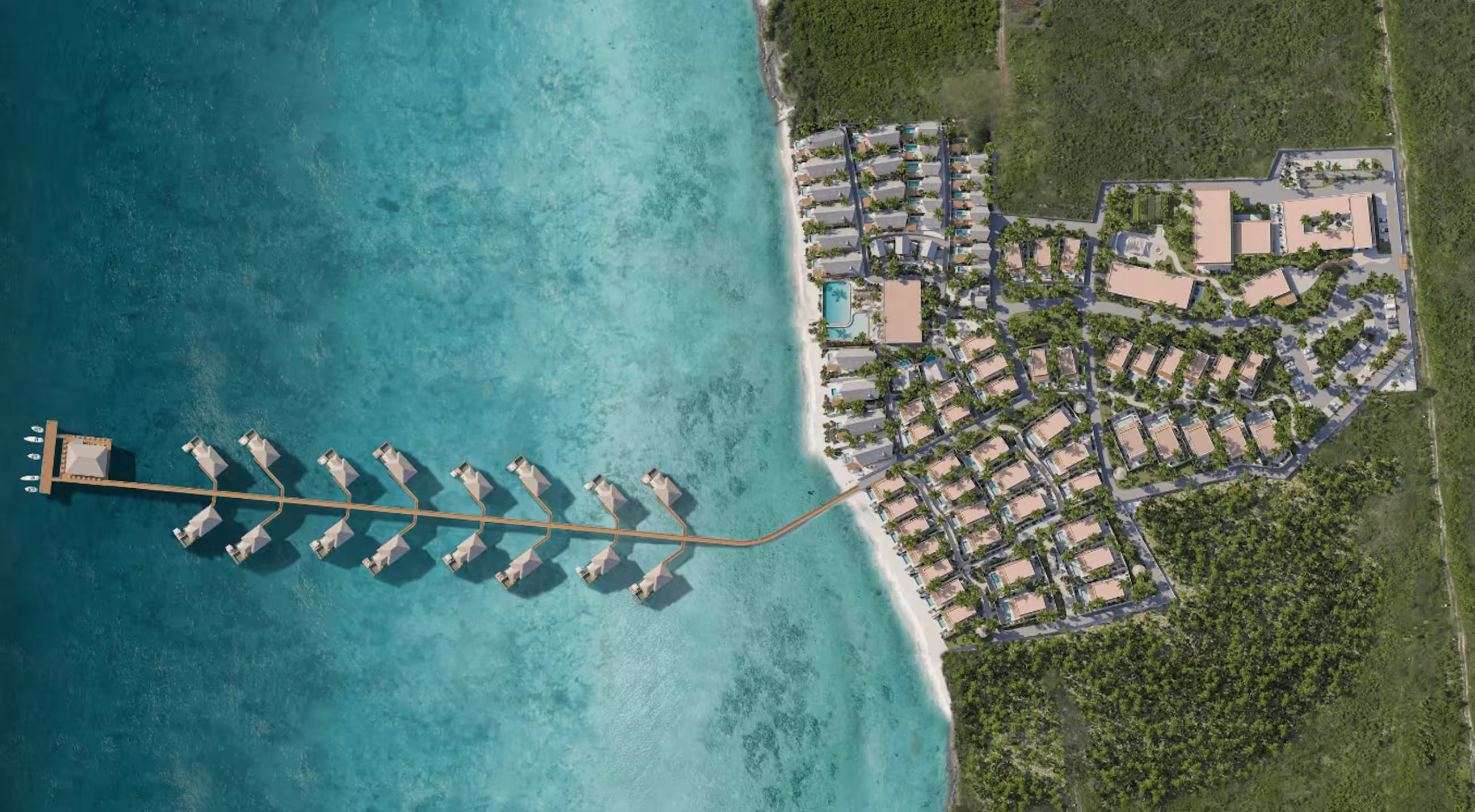 The AZURE Michamvi master plan, showing the resort layout across the peninsula