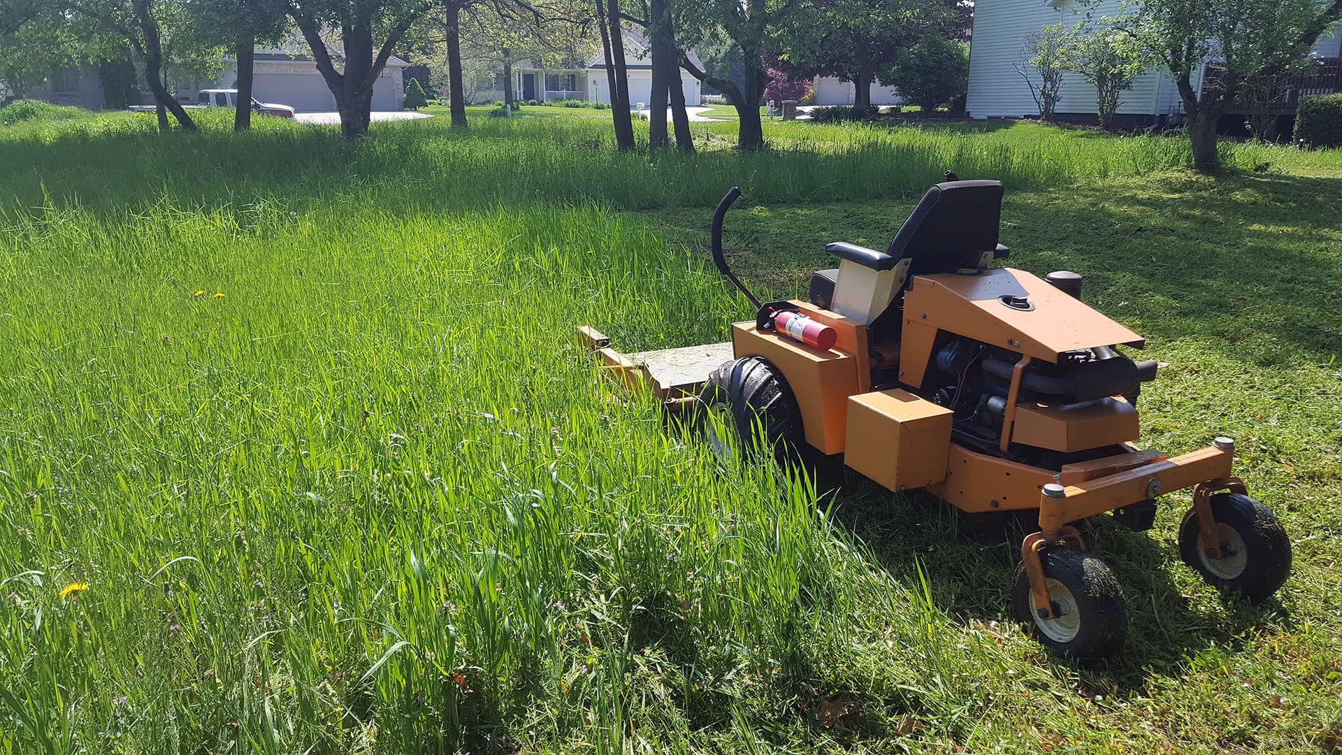 TurnRow Enterprises professional lawn care equipment on site