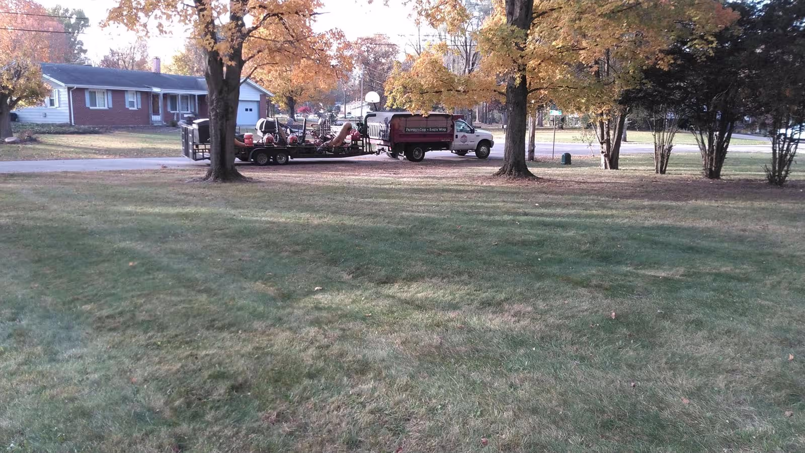 Leaf cleanup services by TurnRow Enterprises Goshen IN