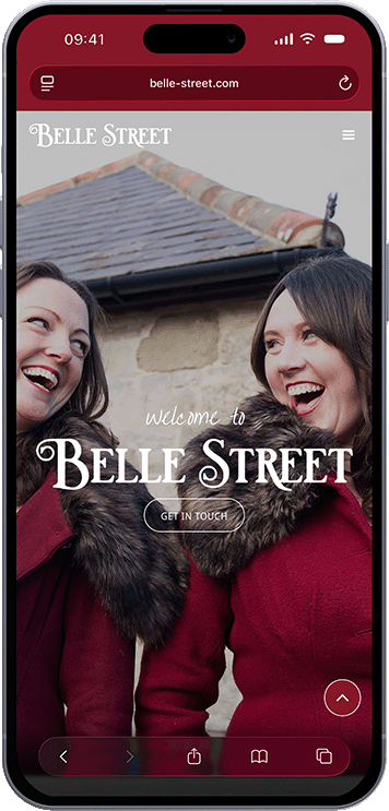 Iphone mockup of Belle Street