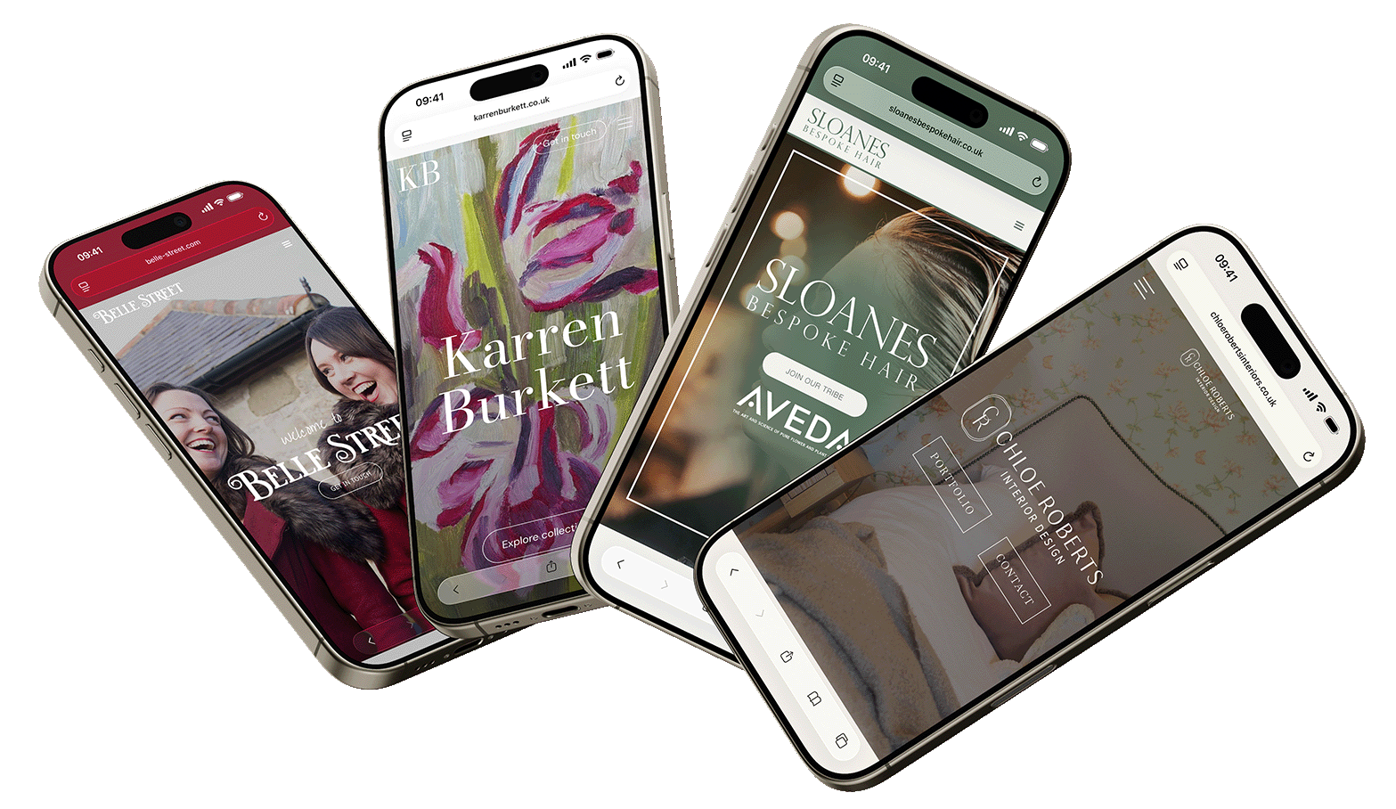 Multiple Website mockup in iphone