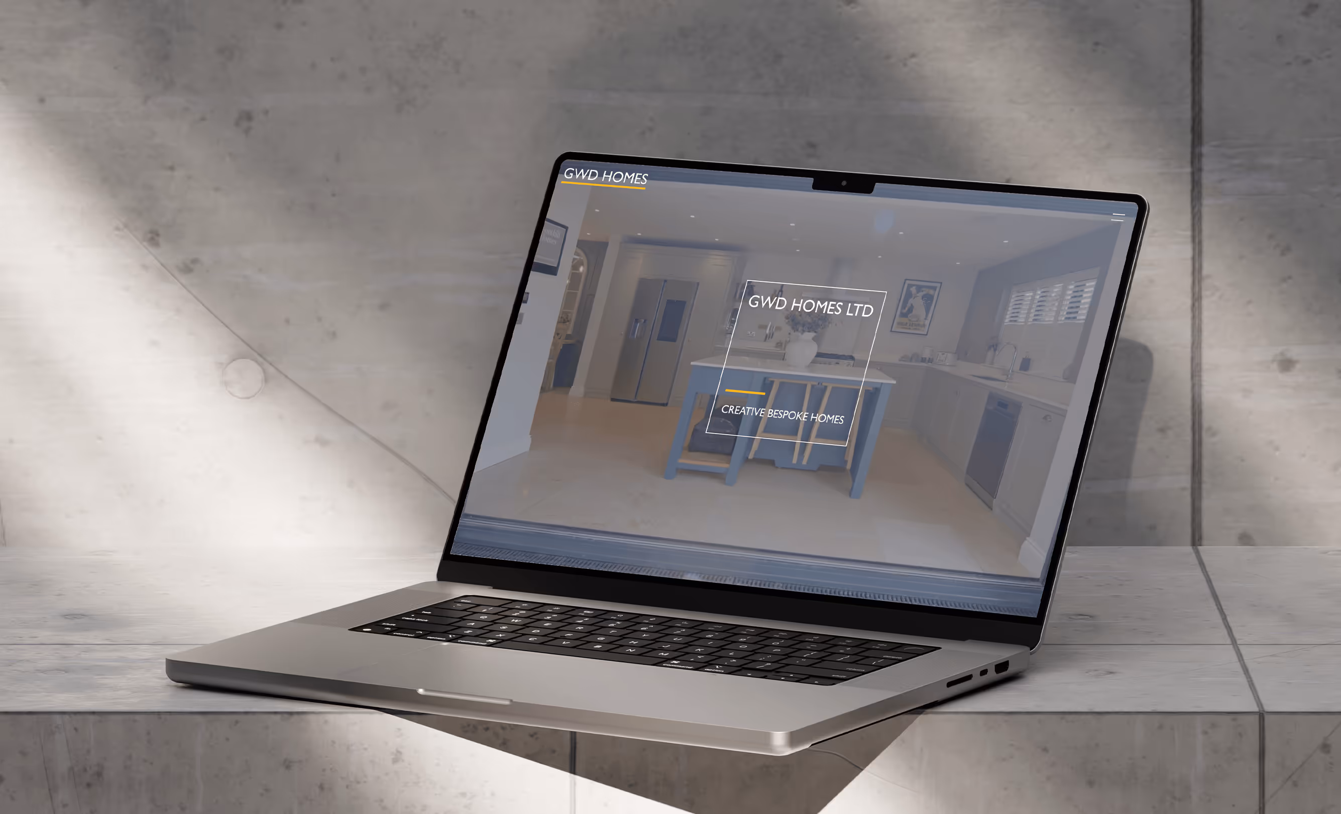 Mockup of the website of GWD Homes