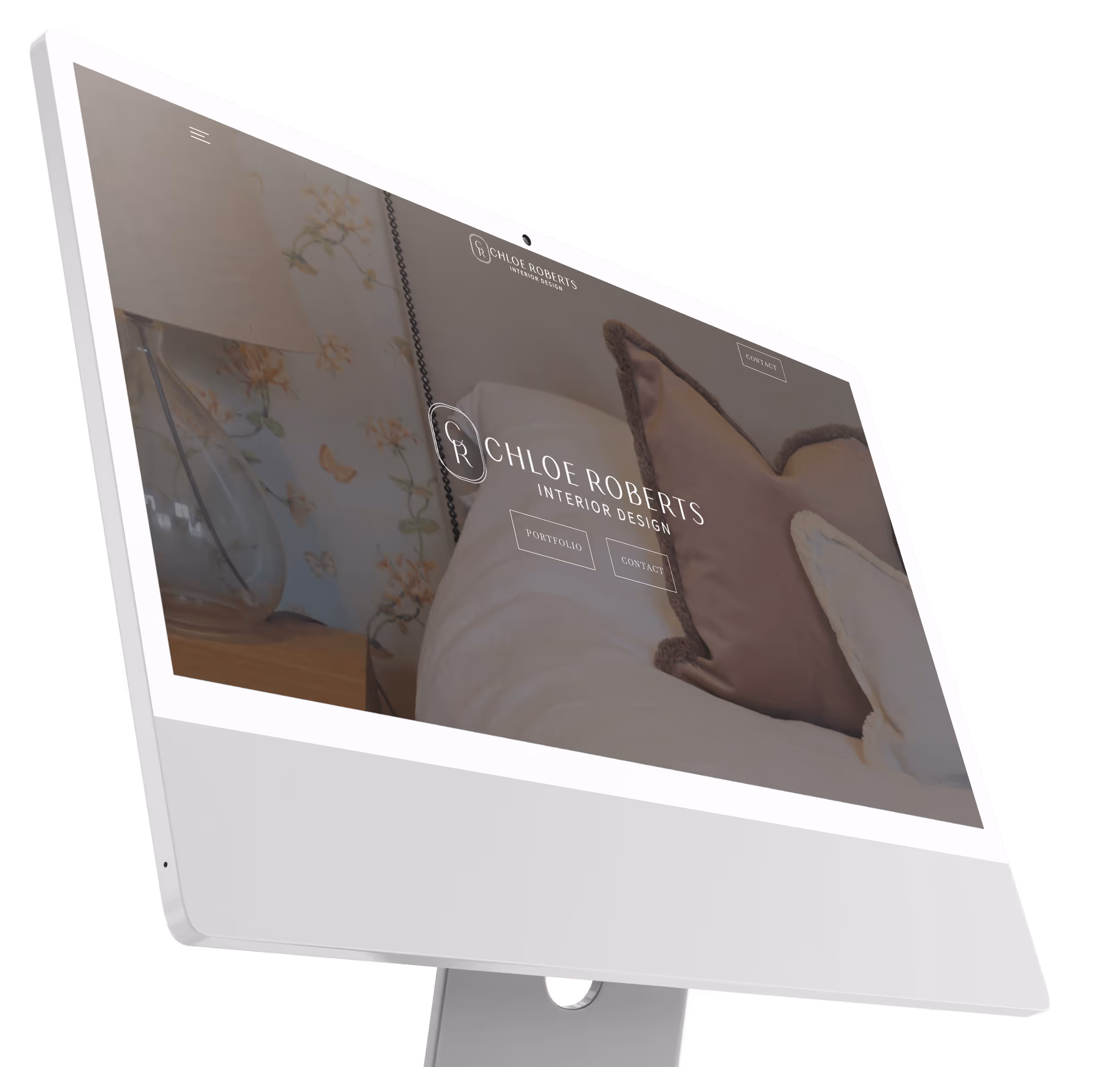 Mockup of the website of Chloe Roberts Interiors