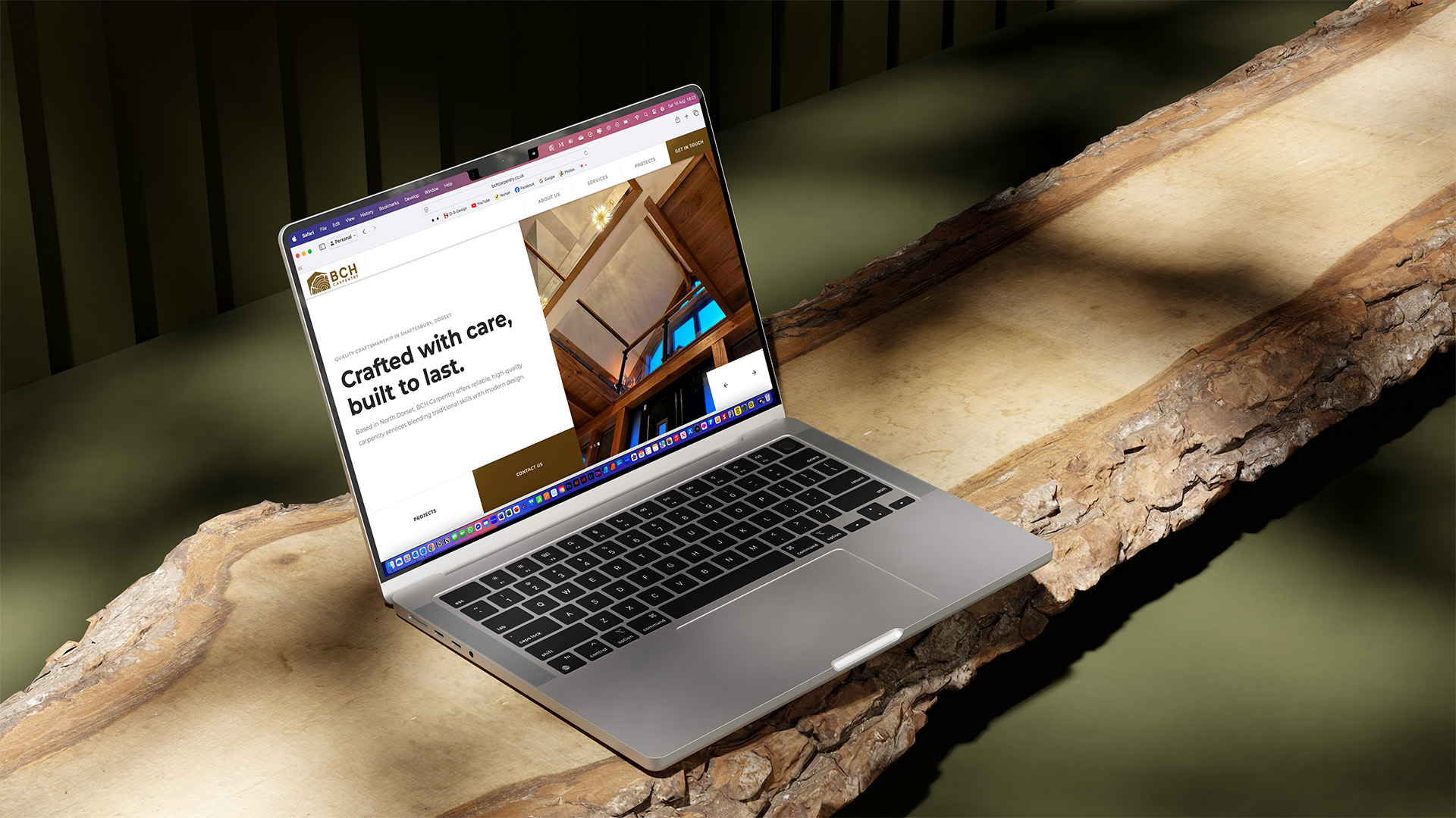 Mockups of the new BCH Carpentry website
