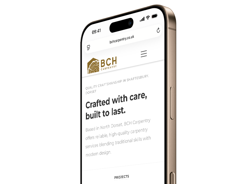 Mockups of the new BCH Carpentry website