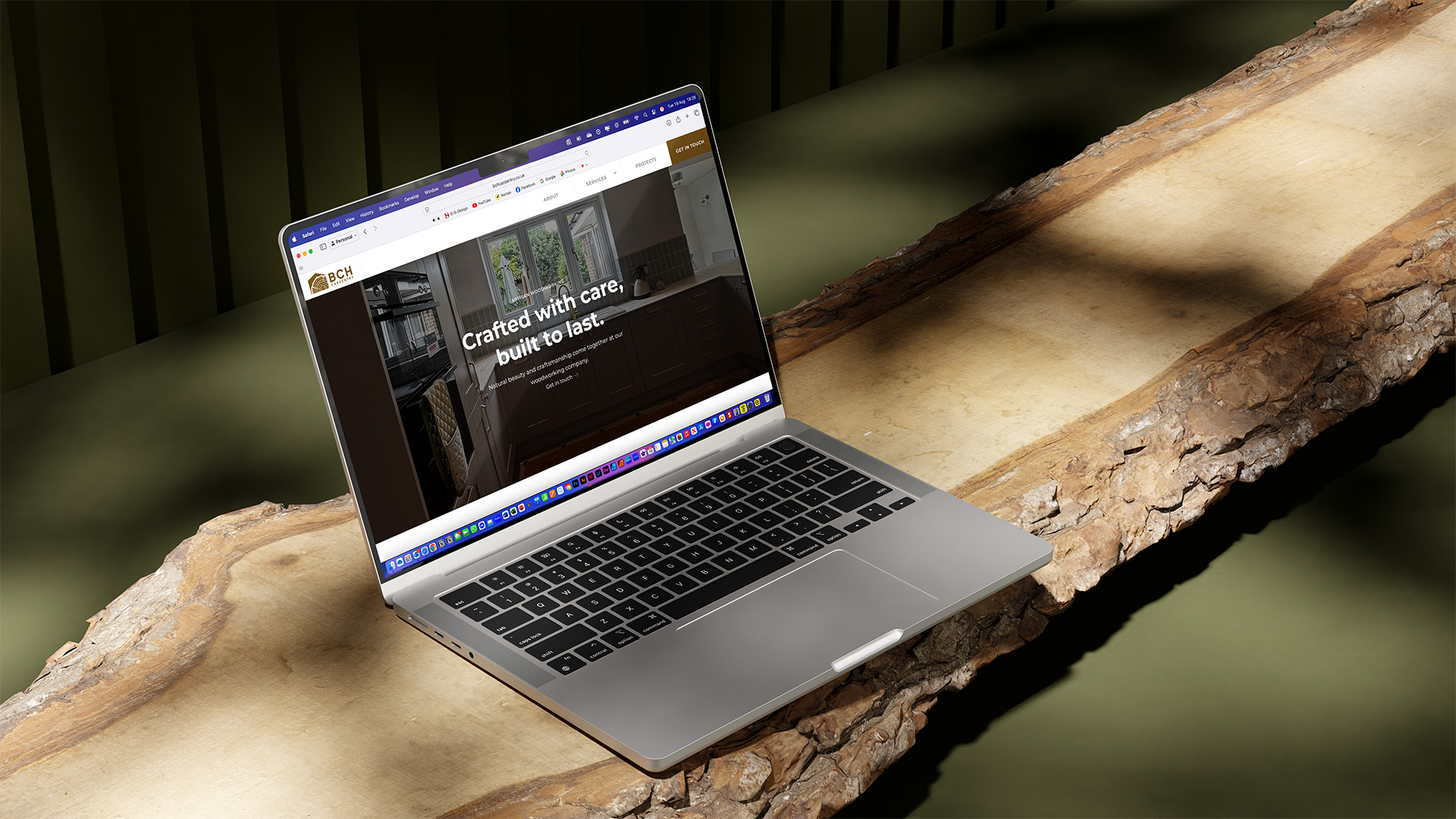 Mockups of the new BCH Carpentry website
