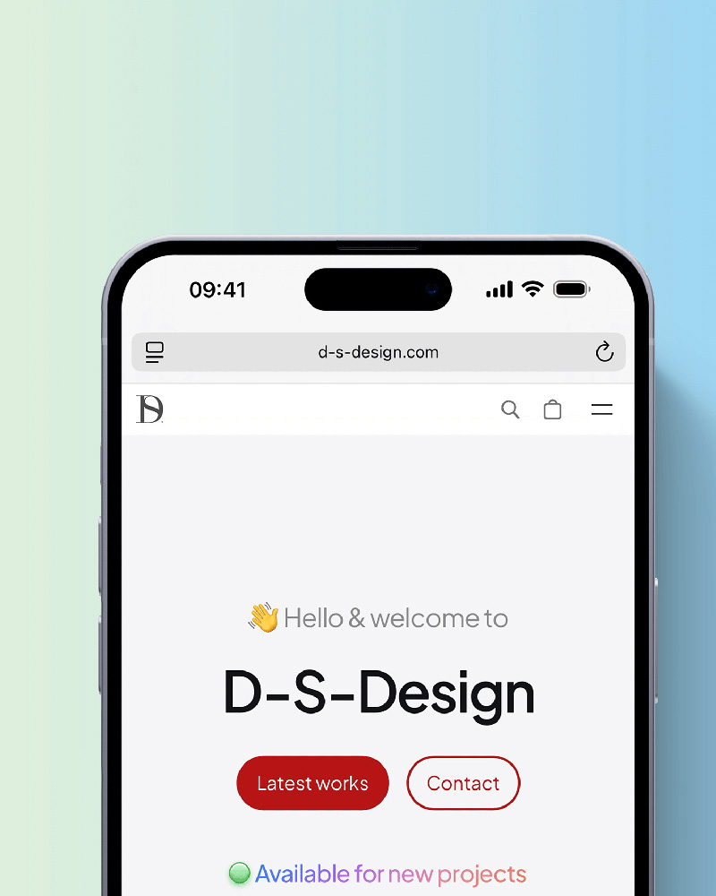 Modern responsive website mockup on laptop and mobile screens — D-S-Design web design service.