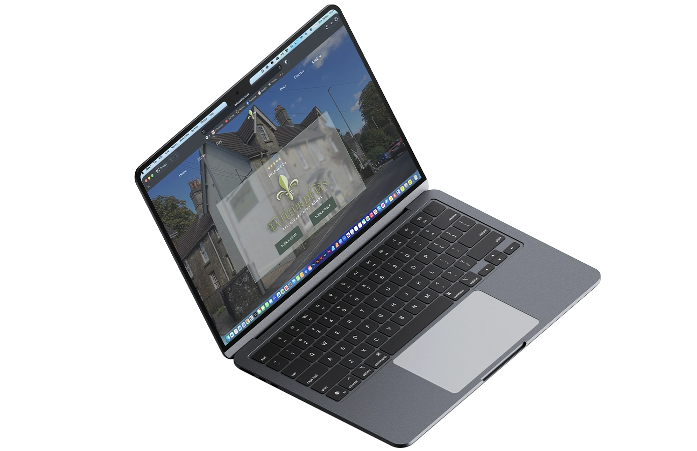 Mockup of La Fleur de Lys website homepage designed by D-S-Design