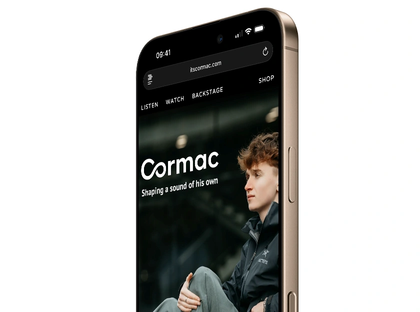 Mockups of the Its Cormac website updates and layout refinements.