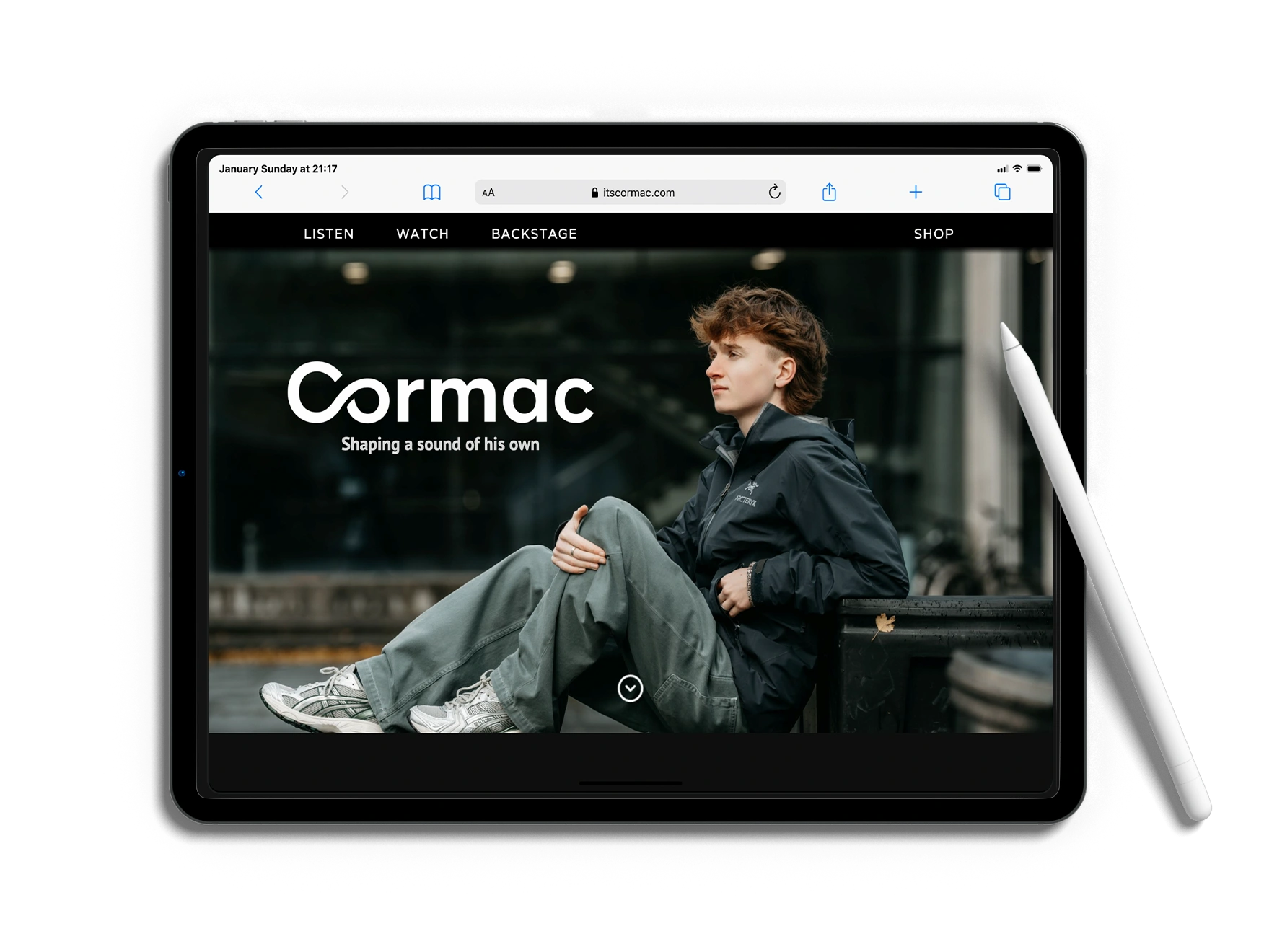 Mockups of the Its Cormac website updates and layout refinements.