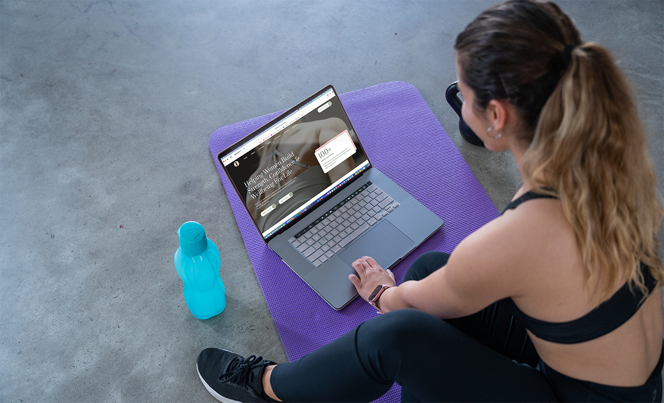 Website mockups created by D-S-Design Studio for Empower Fitness with Nicola.