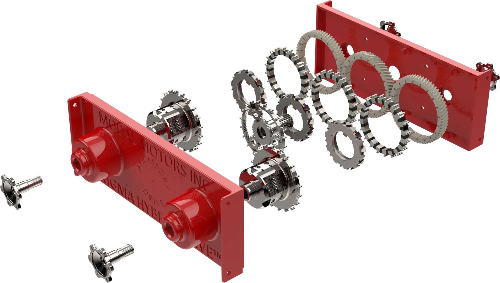 Exploded view of the Enigma Hybrid Drive.