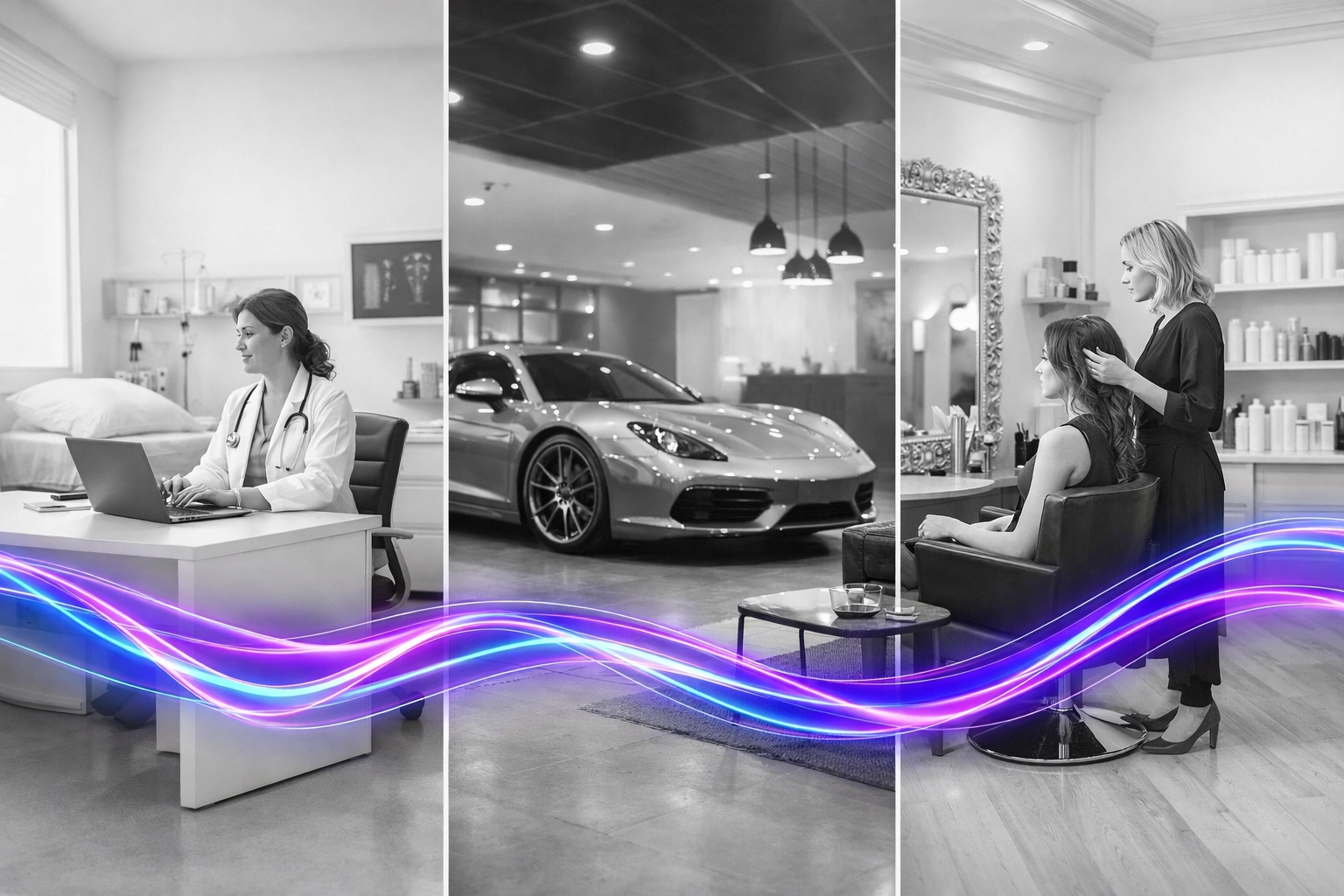 Modern waiting room marketing ideas tailored for healthcare, auto service centers, and professional salons.