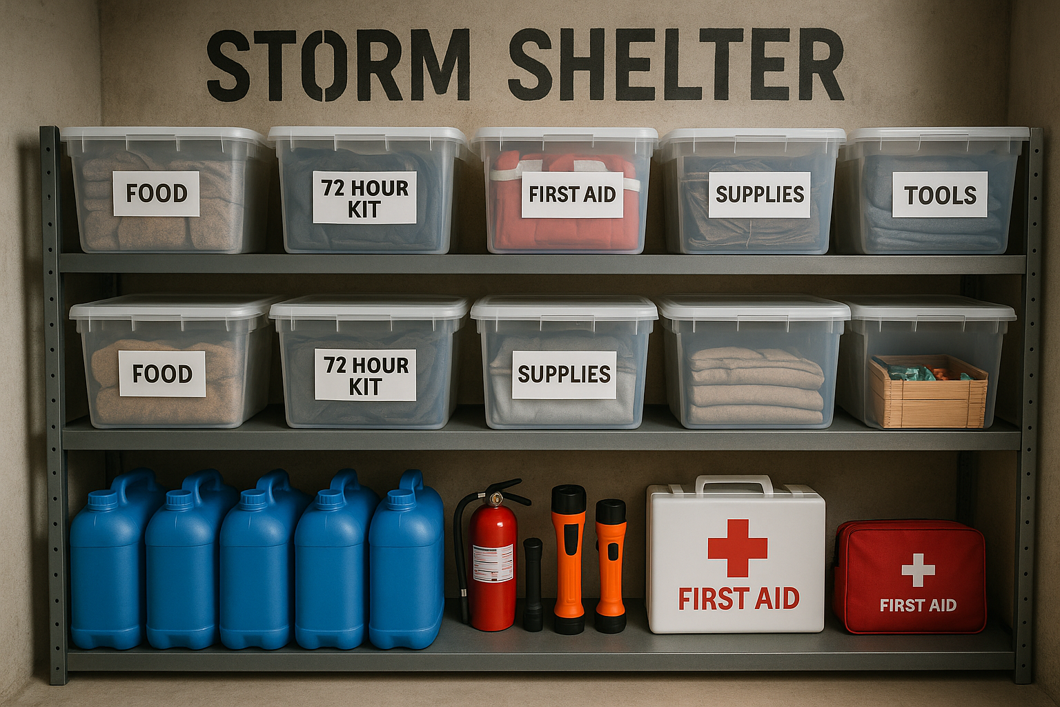 Storm Shelter Supplies for Alabama