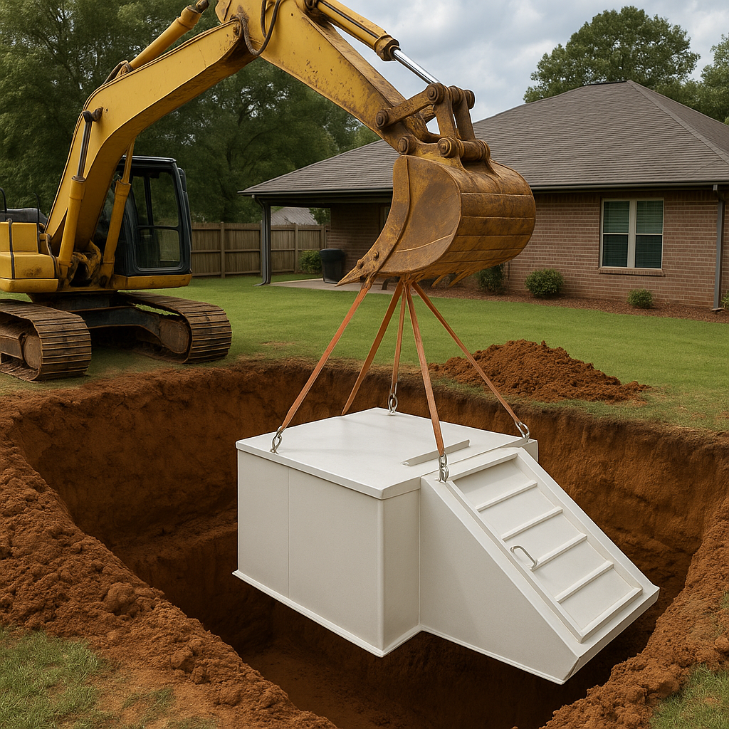 installing underground storm shelter