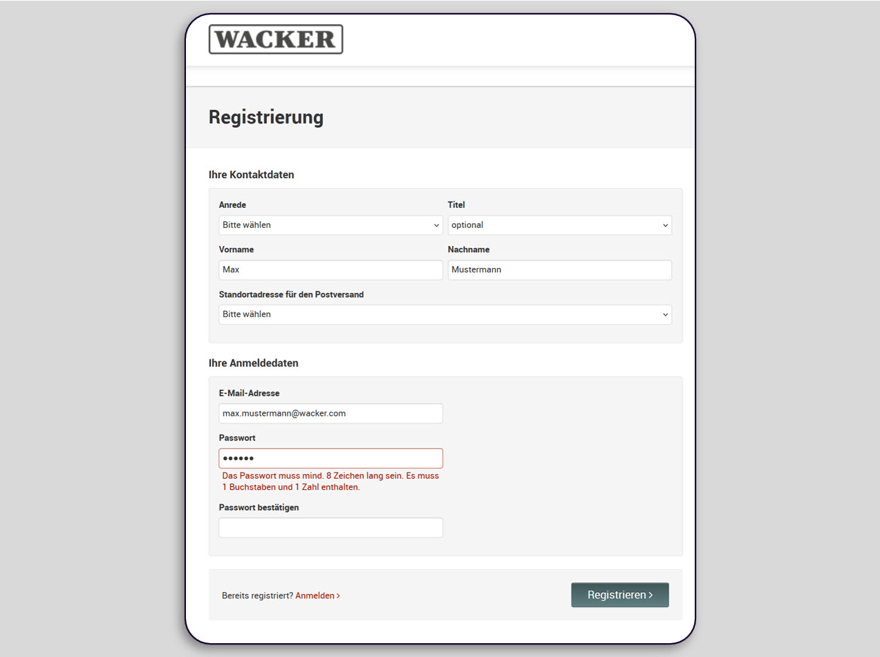 Wacker_Registrierung