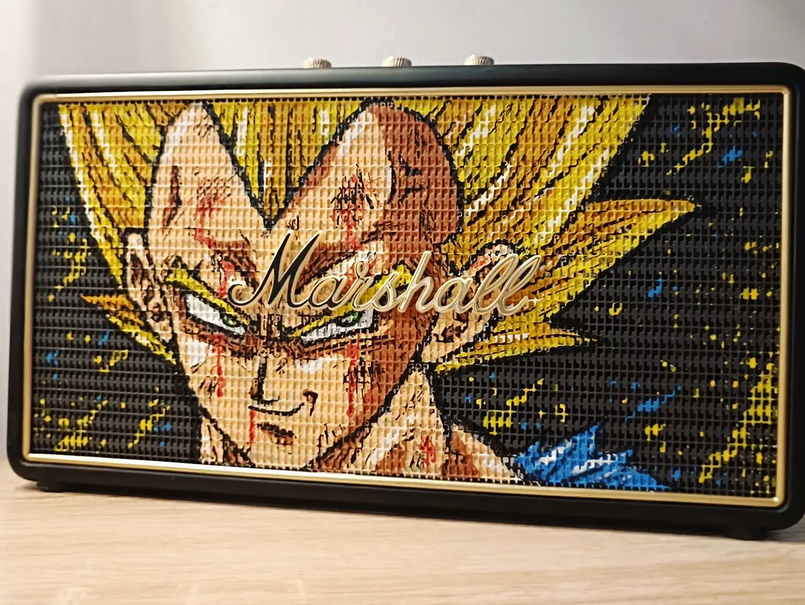 Enceinte Marshall customisée dans l'esprit manga