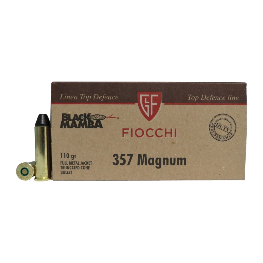 Fiocchi .357 Mag Black Mamba 110gr FMJTC (Box of 50)