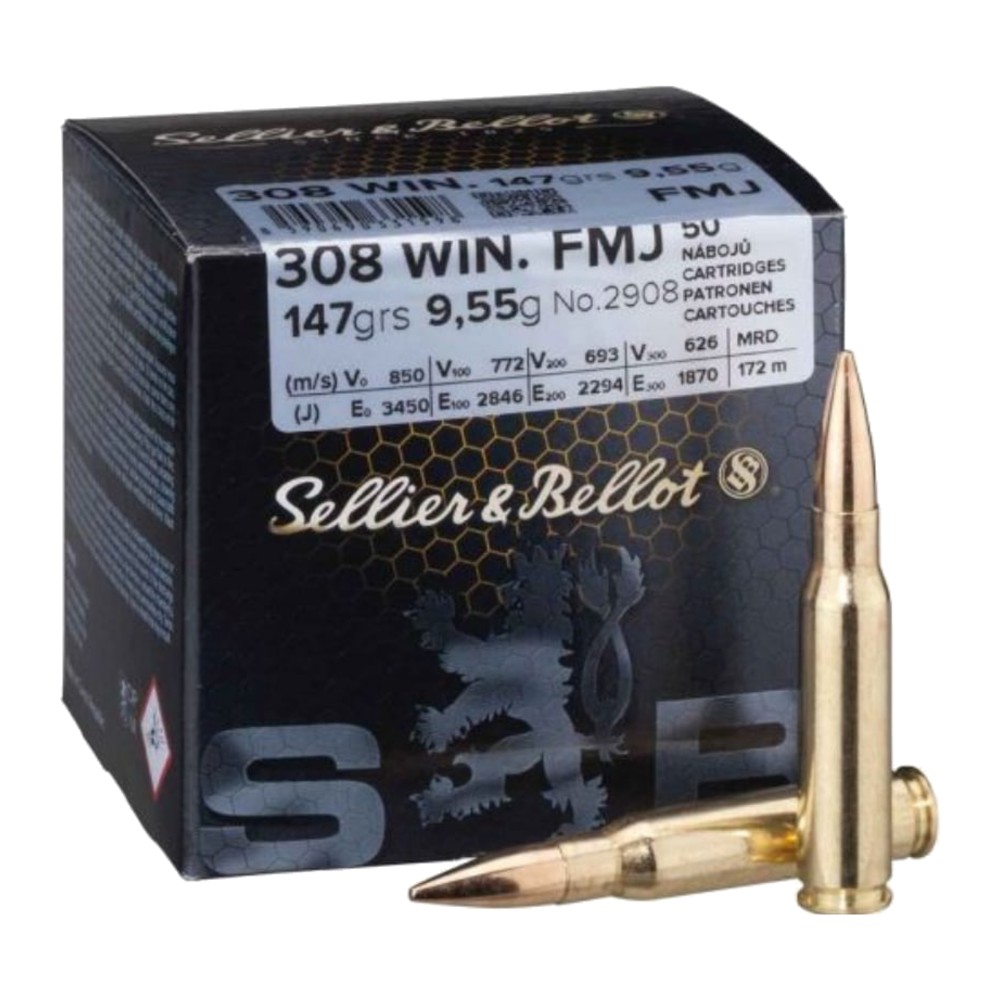 S&B .308 Win 147gr FMJ (Box of 20)