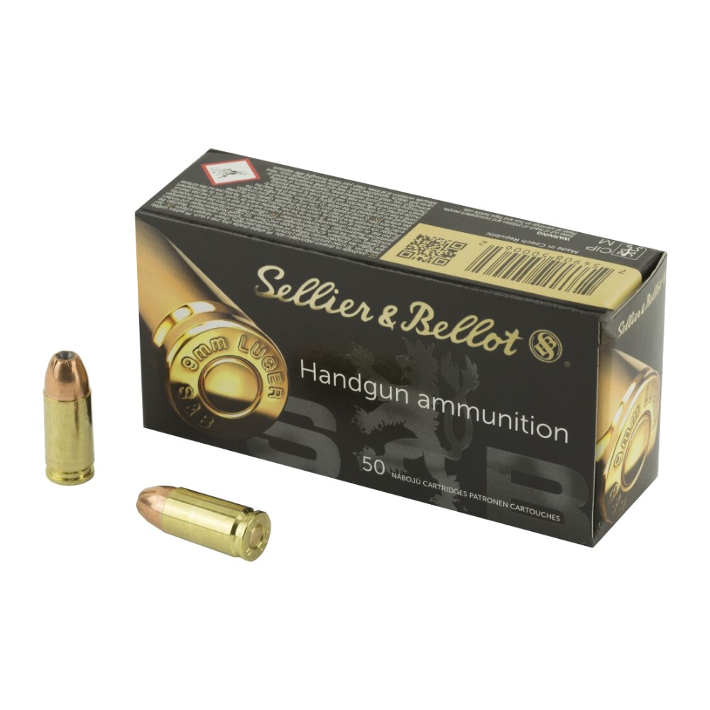 S&B 9mm 115gr FMJ (Box of 50)
