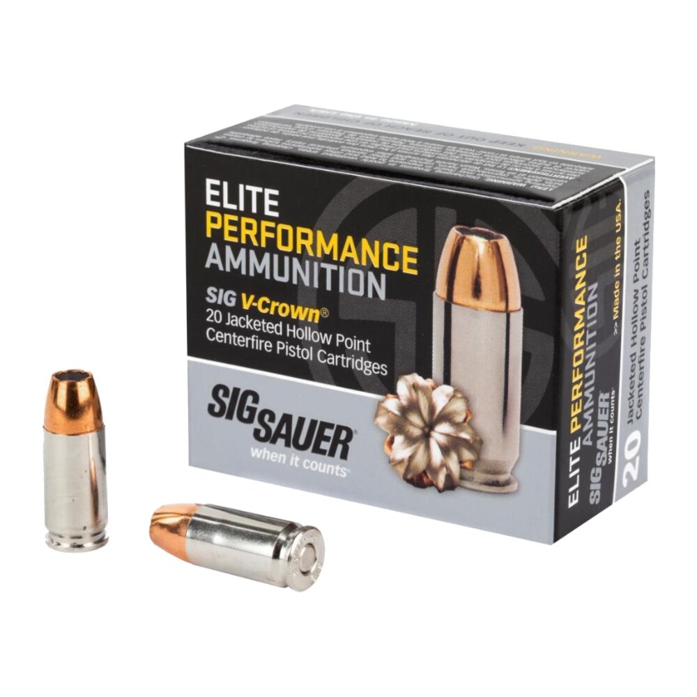 SIG V-Crown 9mm 124gr JHP (Box of 20)