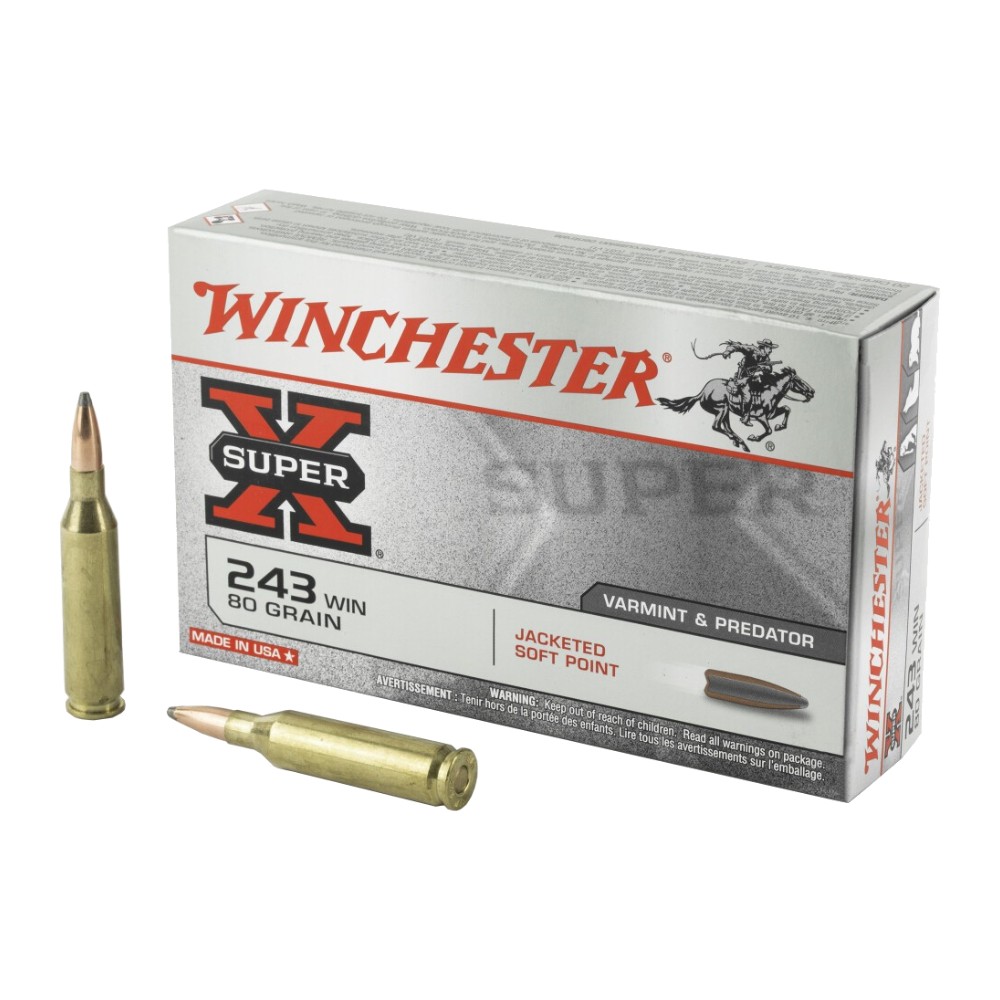 Winchester .243 Win 80gr JSP (Box of 20)