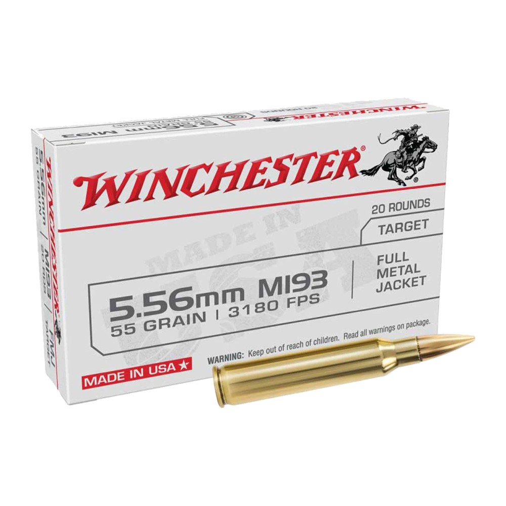 Winchester 5.56mm 55gr FMJ (Box of 20)