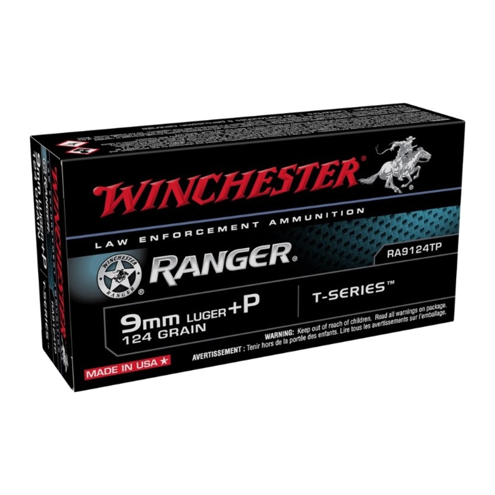 Winchester Ranger T 9mm +P 124gr (Box of 50)