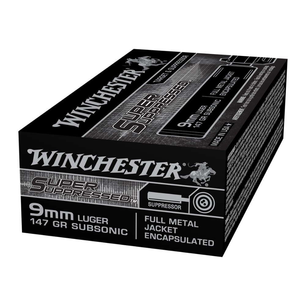 Winchester 9mm 147gr FMJ Subsonic (Box of 50)