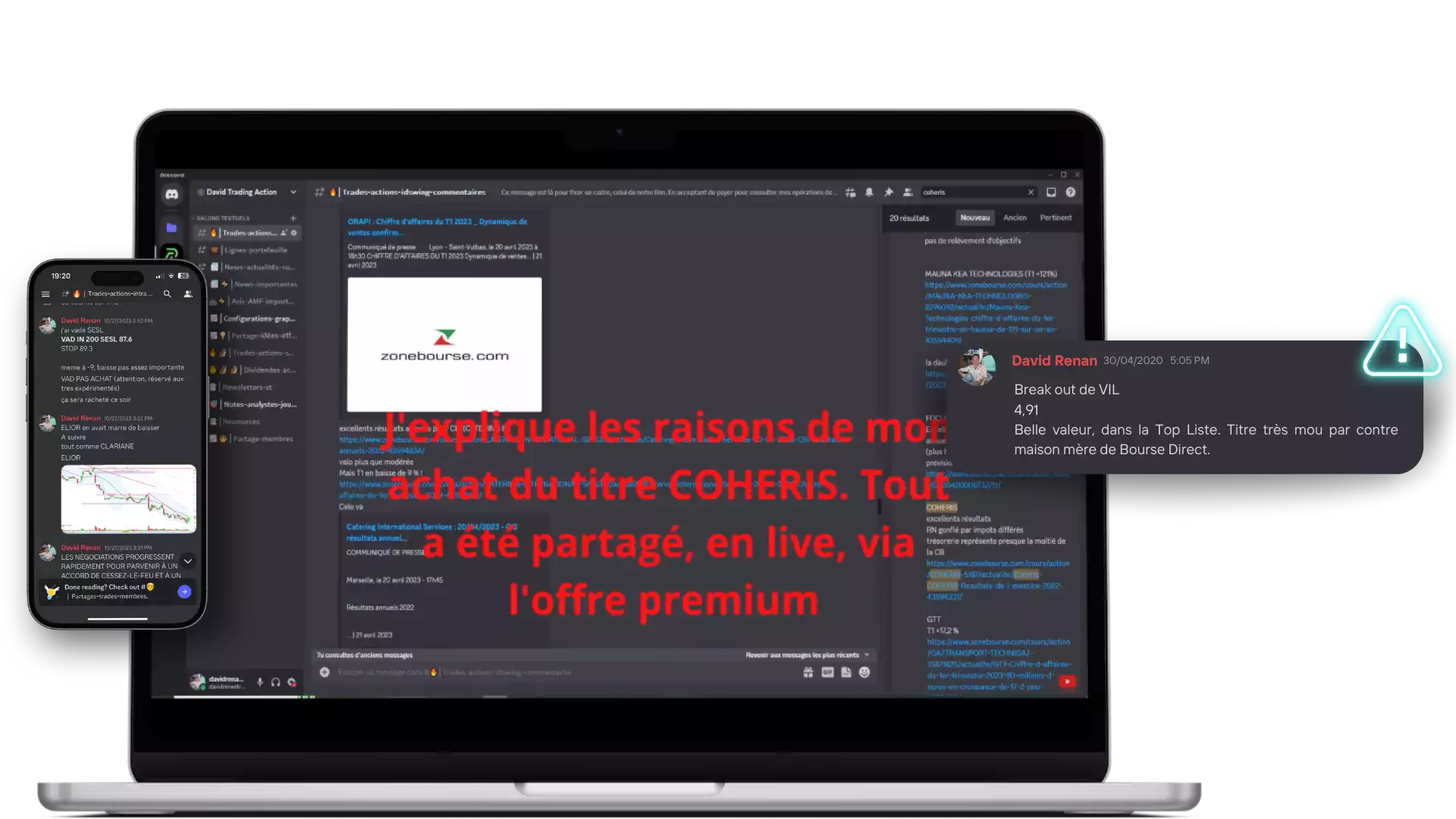 Alertes de trading pour ne rater aucunes opportunités