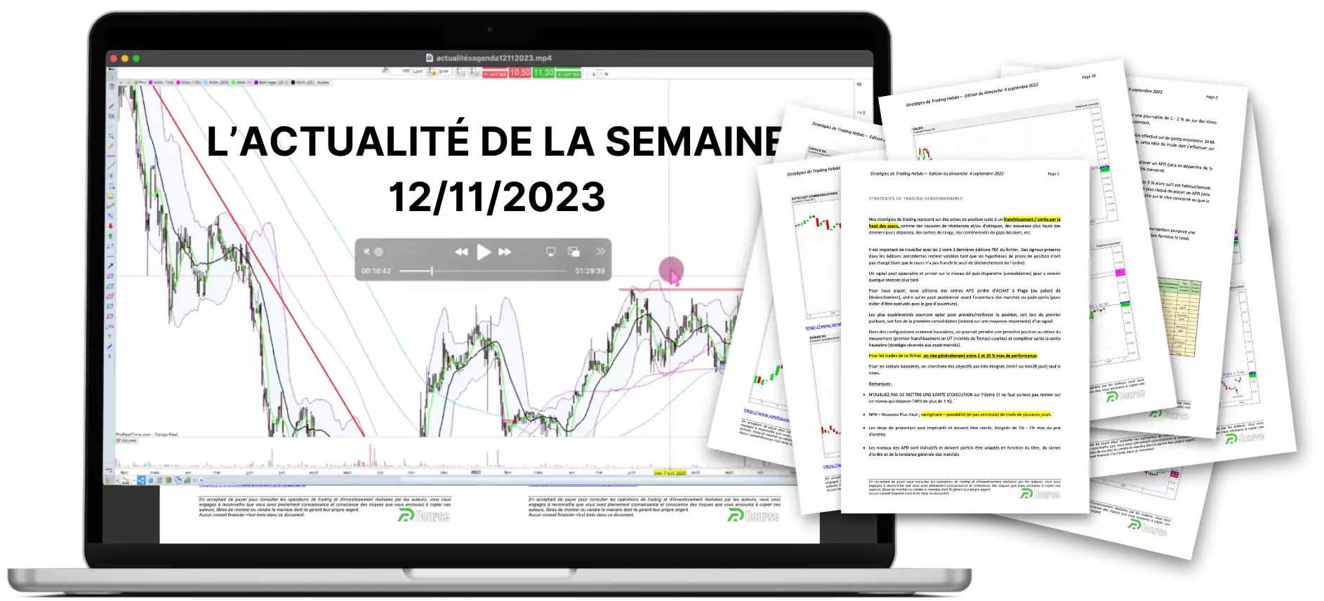 Newsletters Actualités, Agenda des Marchés, Vidéos Hebdo, Stratégies trading...