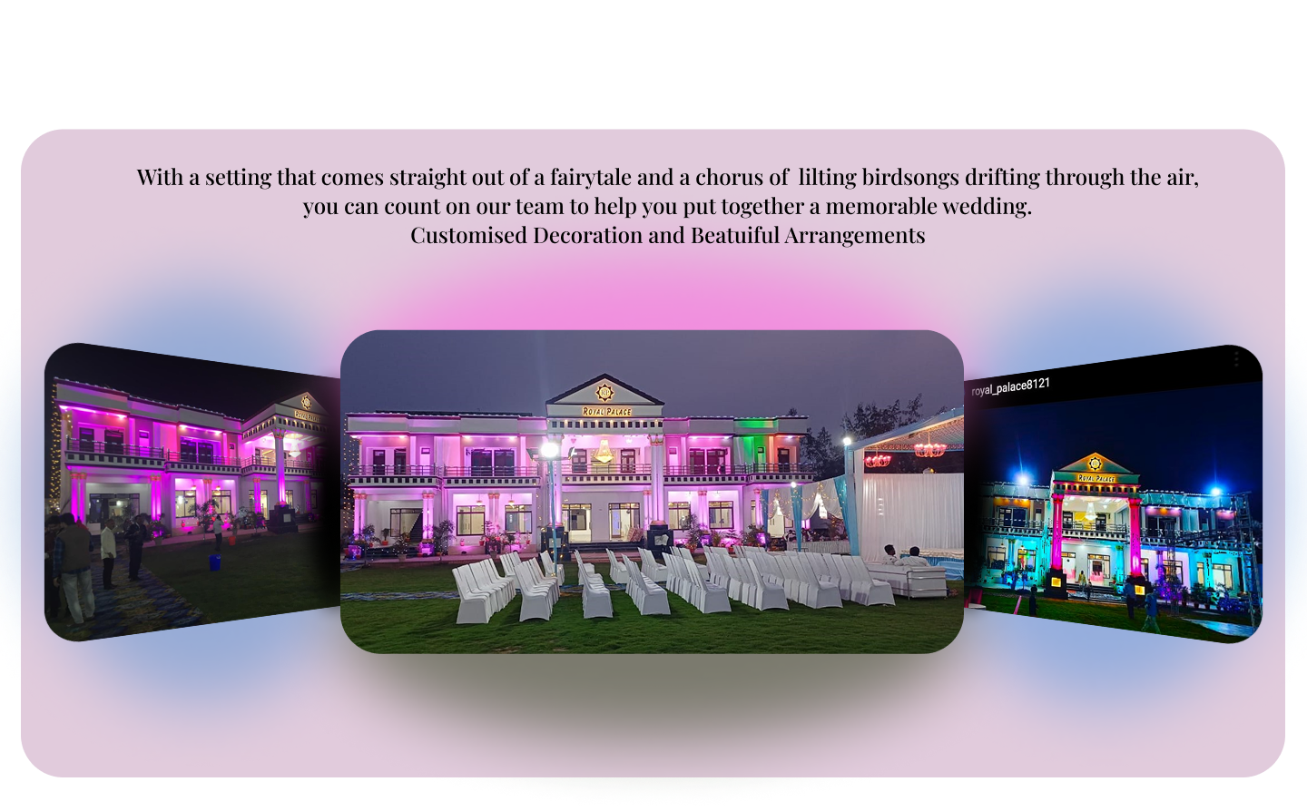 Cutomized arrangements