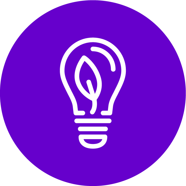 Icon einer Glühbirne – Symbol für Energieversorgung oder Stromanbieter