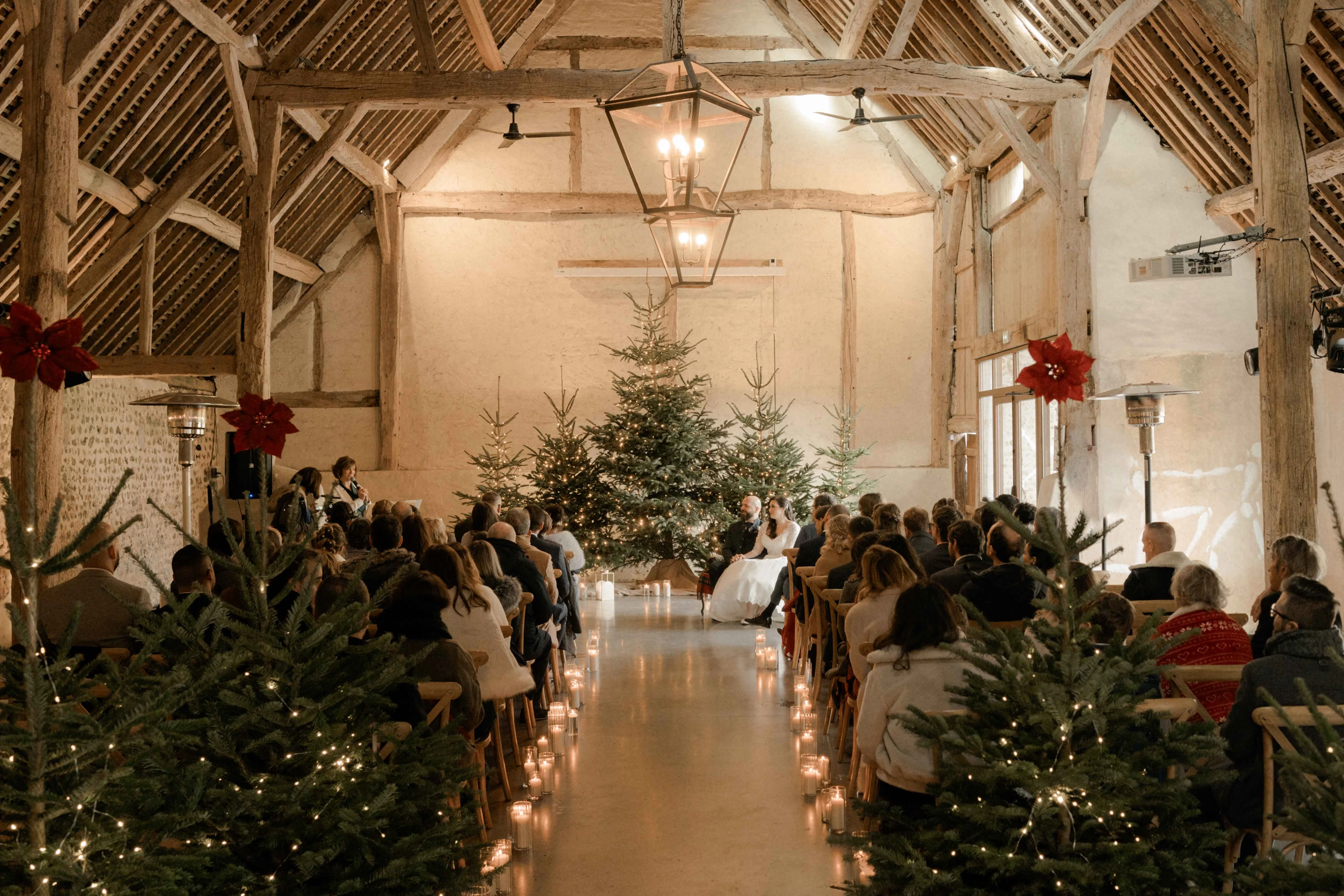 Cérémonie d'un mariage d'hiver