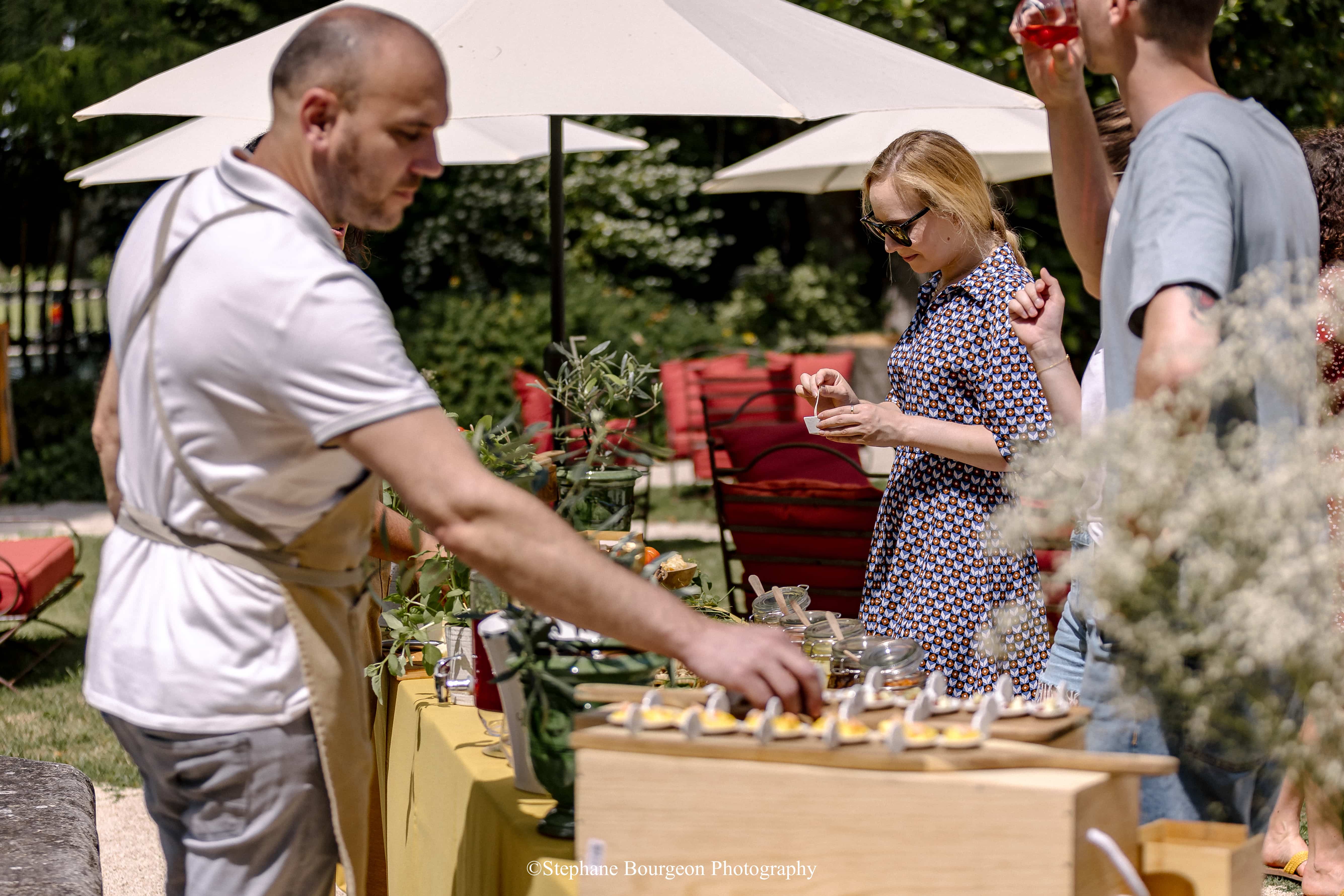 Cocktail devant le Château