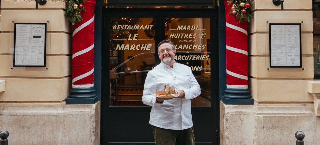 Benoît Castel met de galette des rois 