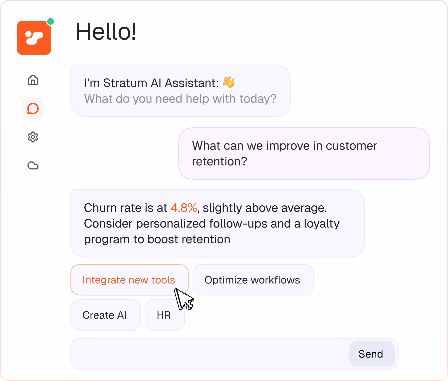 demonstration chat with ai assistant