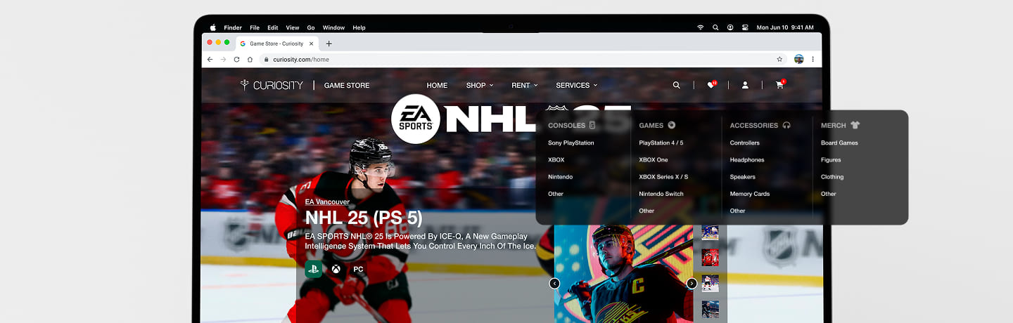 Another laptop mockup with website example on the screen