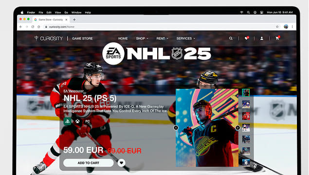 Another laptop mockup with website example on the screen