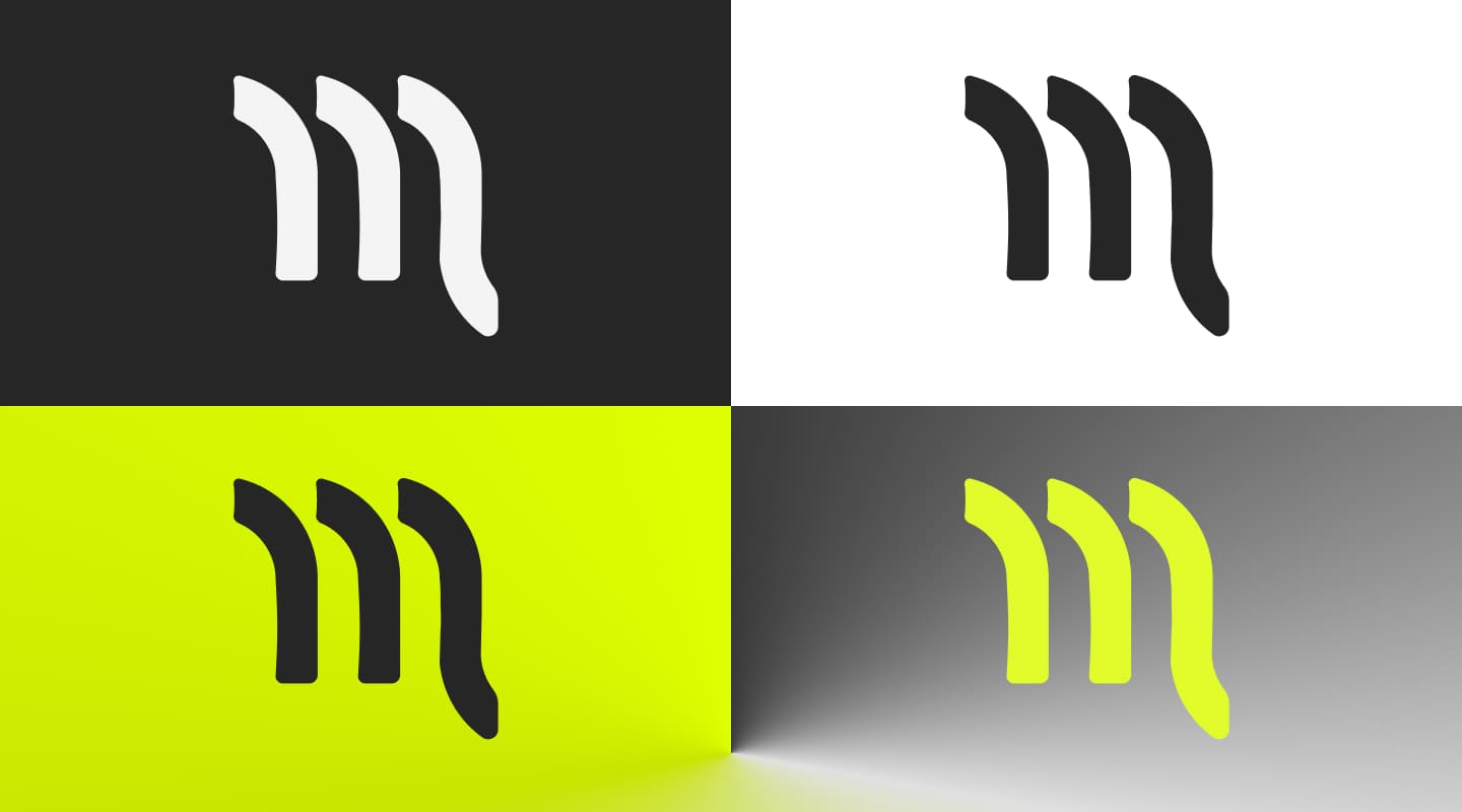 4 different examples of logotype