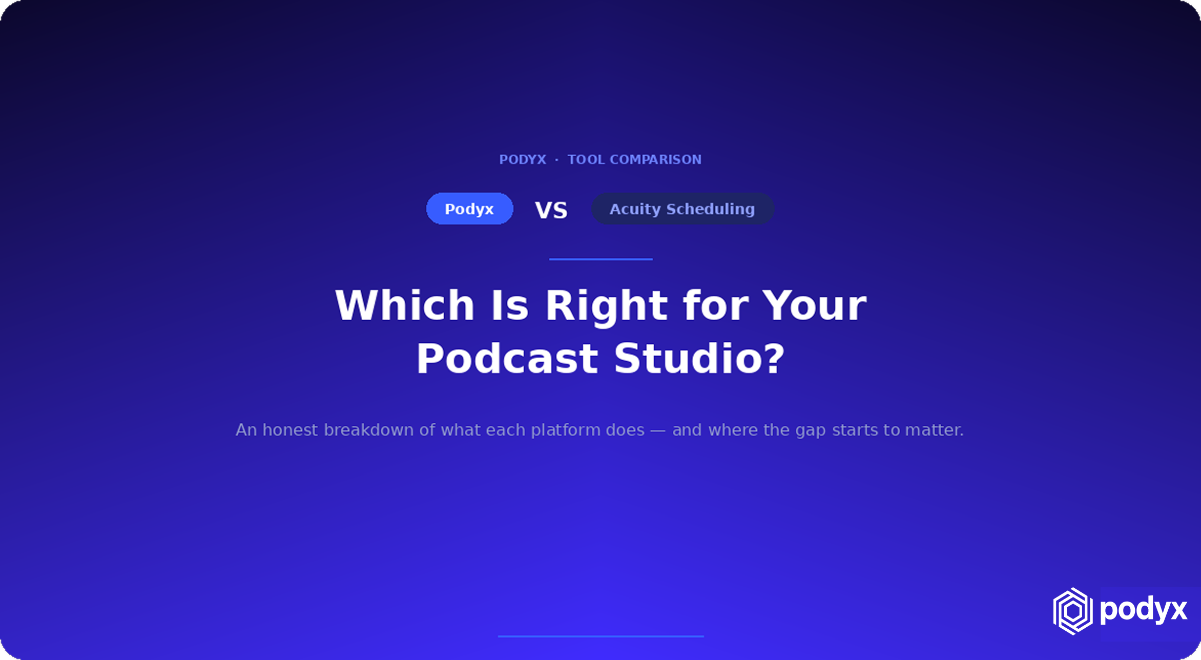 Podyx vs. Acuity Scheduling: Which Is Right for Your Podcast Studio?