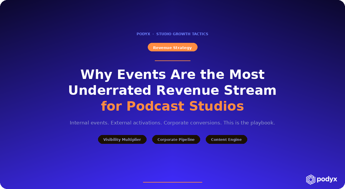 Why Events Are the Most Underrated Revenue Stream for Podcast Studios