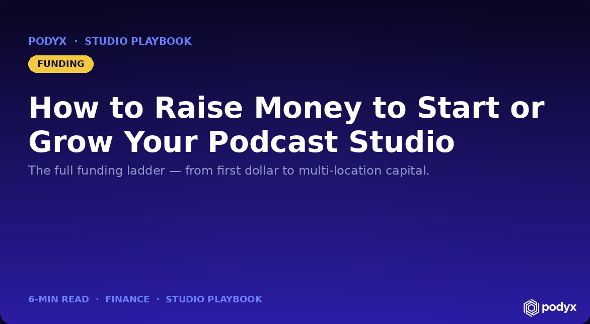 How to Raise Money to Start or Grow Your Podcast Studio