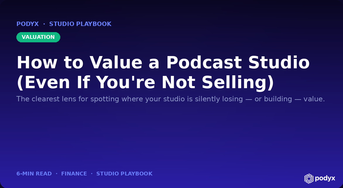 How to Value a Podcast Studio (Even If You're Not Selling)