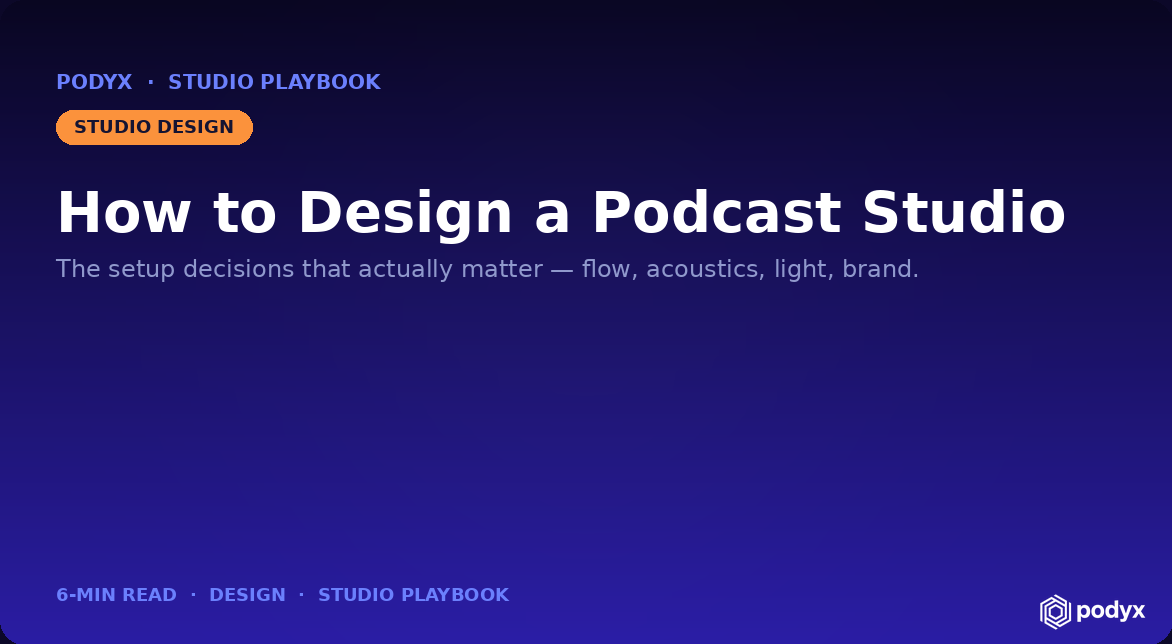 How to Design a Podcast Studio: The Setup Decisions That Actually Matter