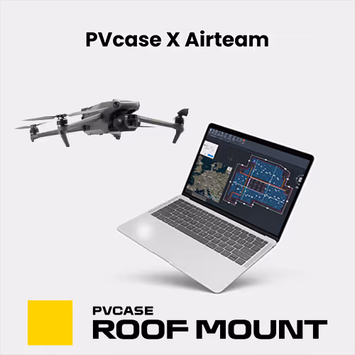 Laptop with PVcase's Software and an Airteam-Drone